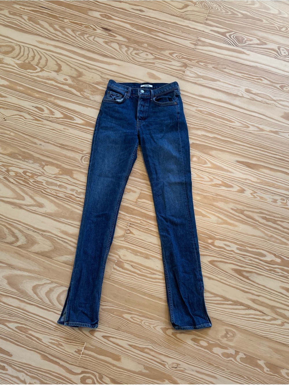 GRLFRND Women's Dark Blue Bootcut Jeans
